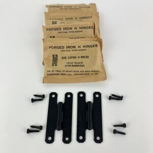 McKinney Forged Iron Cabinet Door H Hinges 5 Pair Black USA DB12720-3